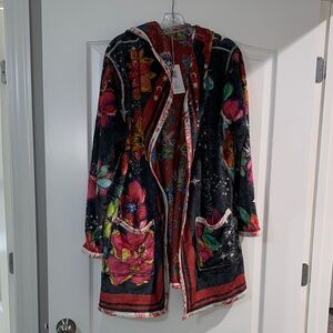 Johnny Was Red Floral Jacket